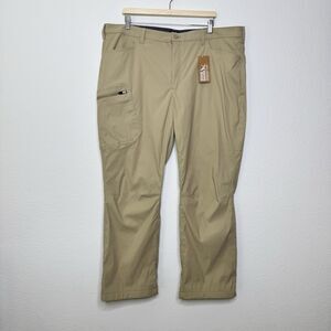 Eddie Bauer Rainier Fleece Lined Pants Mens 42x30 Khaki Adventure Hiking Outdoor
